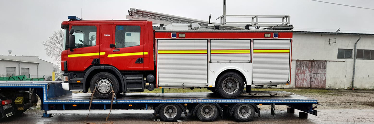 Firetruck transported Poland to Germany